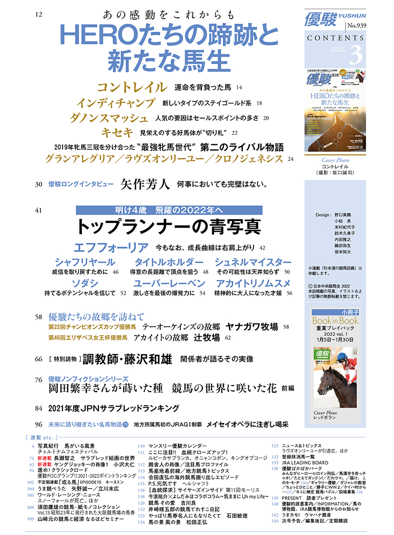 優駿3月号 No.939 目次